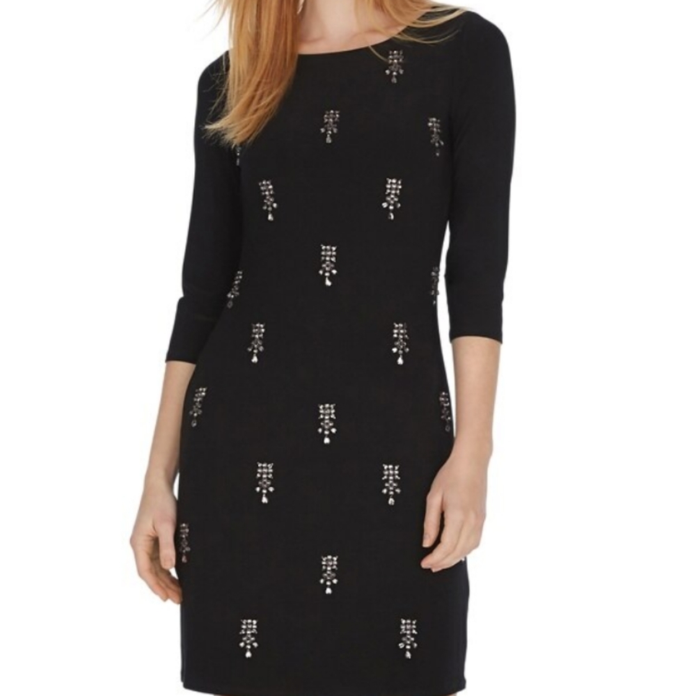 White House Black Market Dress with Crystals